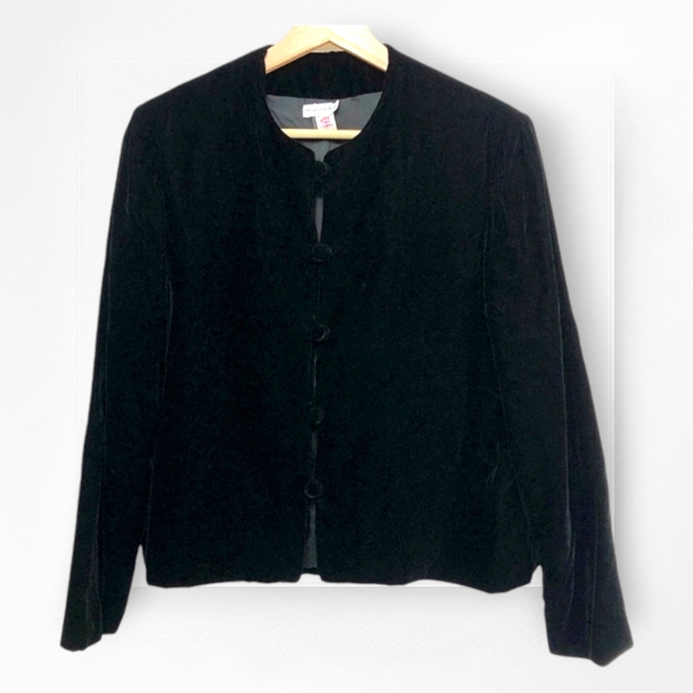 Black Velvet Button Down